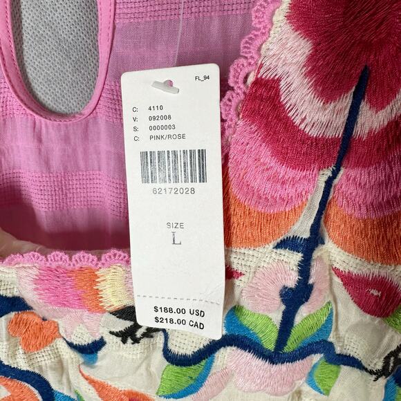 Anthropologie Plenty by Tracy Reese Embroidered Babydoll Blouse Large - Picture 3 of 13